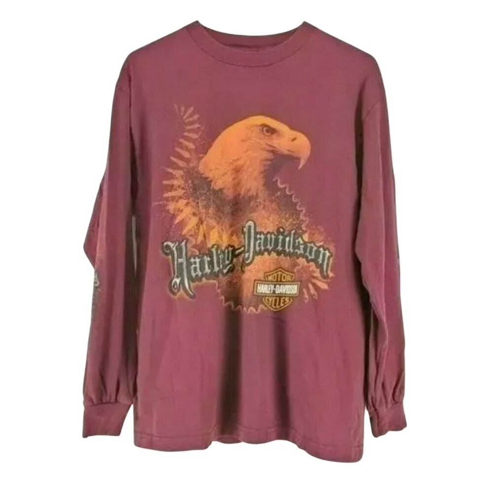 Harley Davidson Tee Men's Size Medium Burgundy Bahamas